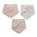 3PK de baberos Elephant and Castle estilo bandana multicolor para niña - Kinder Guatemala - Babero bandana niña