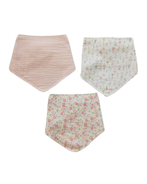 3PK de baberos Elephant and Castle estilo bandana multicolor para niña - Kinder Guatemala - Babero bandana niña