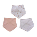 3PK de baberos Elephant and Castle estilo bandana multicolor para niña - Kinder Guatemala - Babero bandana niña