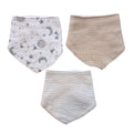 3PK de baberos Elephant and castle estilo bandana multicolor unisex - Kinder Guatemala - babero unisex