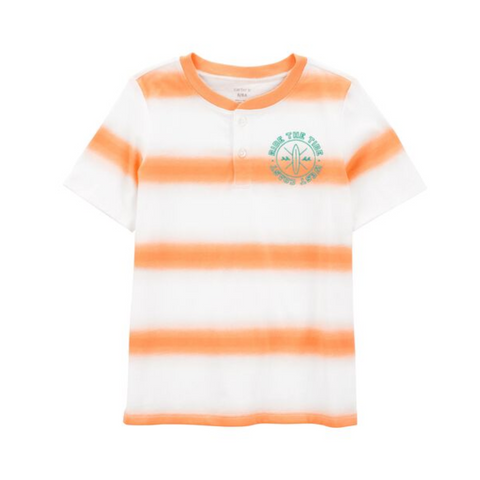 Camisa Carters Playwear tipo Polo manga corta rayada para niño