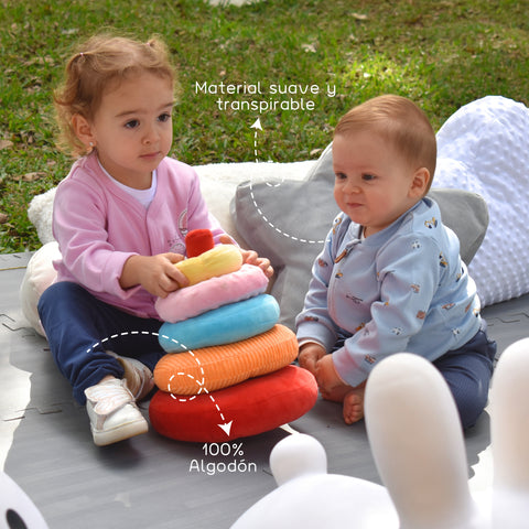 Conjunto de 3 piezas Kinder: Pantalón, Body manga corta y chaqueta diseño de globos rosado, niña