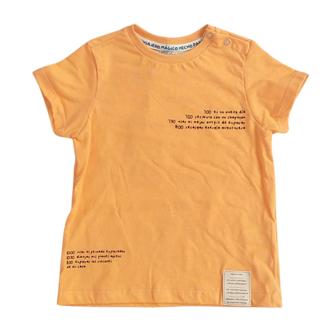 Camiseta People manga corta nino anaranjada precio en Guatemala compra en Kinder Kinder Guatemala