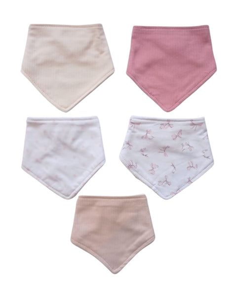 5PK de baberos Kyle & Deena estilo bandana multicolor para niña - Kinder Guatemala - Babero bandana niña