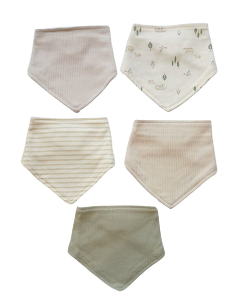 5PK de baberos Kyle & Deena estilo bandana multicolor para niño - Kinder Guatemala - Babero bandana niño