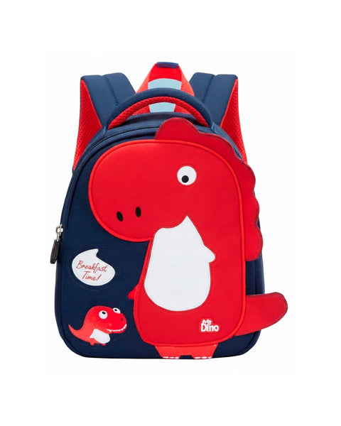 Mochila Wolfy con diseño de  dinosaurio color azul