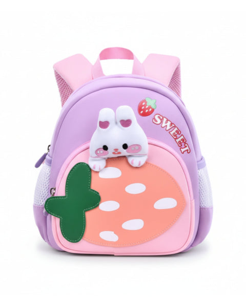 Mochila Wolfy con diseño de  conejo color lila