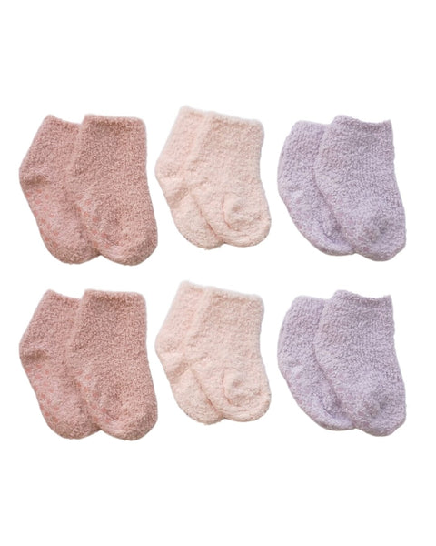 6PK calcetas Floral Treads de chenille multicolor para niña - Kinder Guatemala - calcetas 6 pack niña