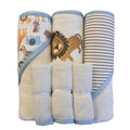 6PK Set de baño Baby Gear: 3 toallas con capucha y 3 paños para ducha multicolor para niño - Kinder Guatemala - Regalos de baño niño