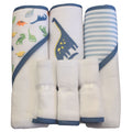6PK Set de baño Baby Gear: 3 toallas con capucha y 3 paños para ducha multicolor para niño - Kinder Guatemala - Regalos de baño niño