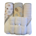 6PK Set de baño Le Top: 3 toallas con capucha y 3 paños para ducha multicolor para niño - Kinder Guatemala - Regalos de baño niño