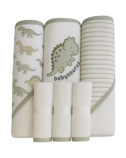 6PK Set de baño Le Top: 3 toallas con capucha y 3 paños para ducha multicolor para niño - Kinder Guatemala - Regalos de baño niño