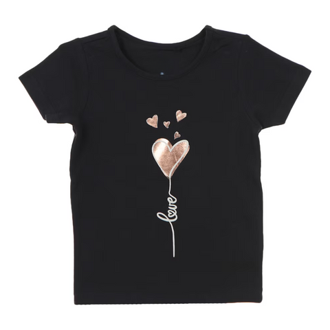 Blusa Blue Seven manga corta estampado corazones niña