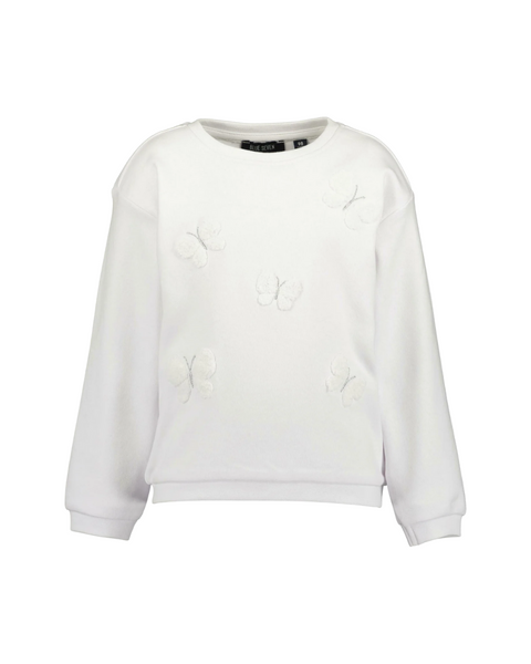 Sudadero Blue Seven diseño de flores color blanco para niña