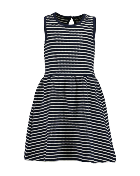 Vestido Blue Seven sin mangas rayado color blanco y negro para niña