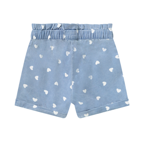 Short Blue Seven con lunares celeste niña