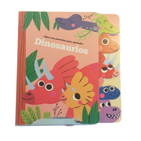 Libro con pestañas para aprender Dinosaurios