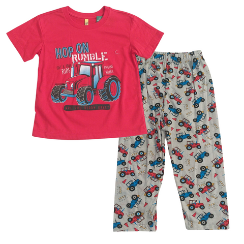 Pijama People pantalón y camiseta manga corta roja