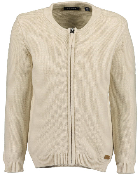 Sueter Blue Seven con zipper color beige para niño