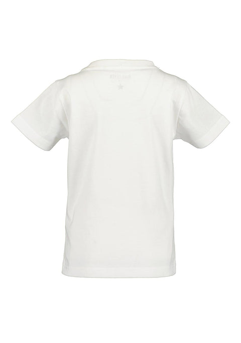 T-shirt Blue Seven manga corta con diseño de papa color blanco para niño