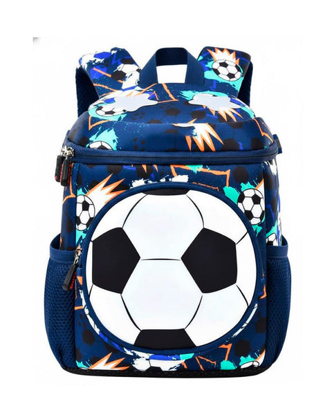 Mochila Wolfy con diseño de pelota color azul