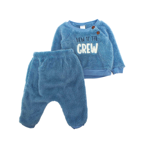 Conjunto 2 piezas Kyle&Deena: suéter y jogger azul, para niño.