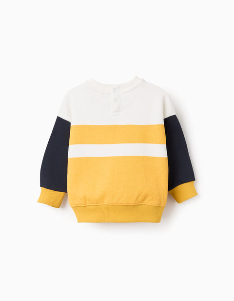SWEATSHIRT FLEECE, DARK YELLOW, 6/9M