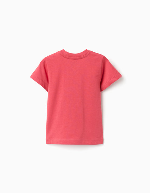 Playera Zippy celeste con estampado de oruga