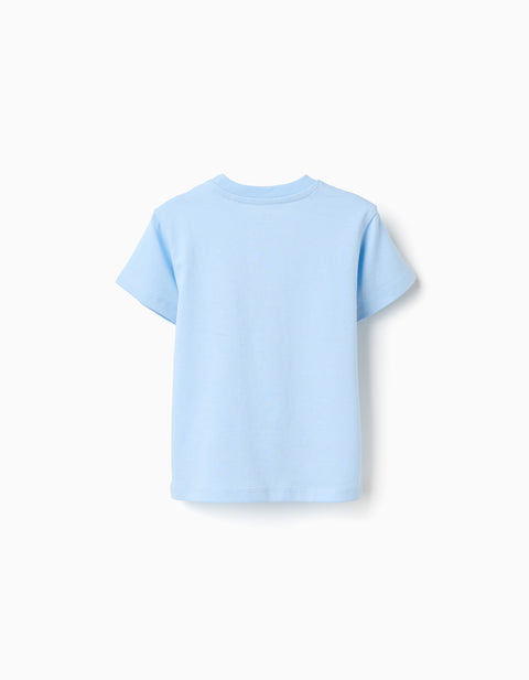 Playera Zippy celeste con estampado de pez