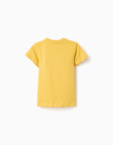 SS TSHIRT JERSEY, DARK YELLOW, 6/9M