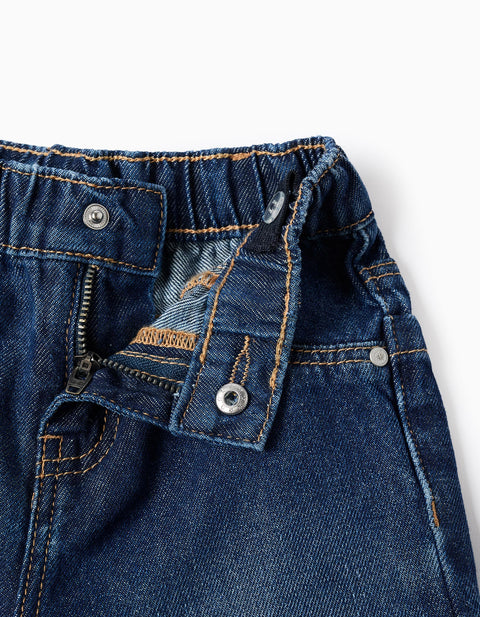 PANTS DENIM, DARK BLUE DENIM, 6/9M