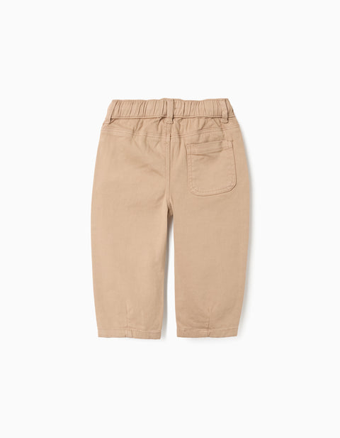 PANTS TWILL, BEIGE, 6/9M