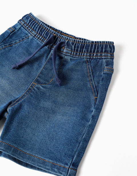 SHORTS DENIM, BLUE, 6/9M