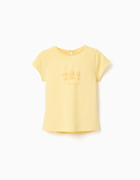 SS TSHIRT JERSEY, LIGHT YELLOW, 12/18M