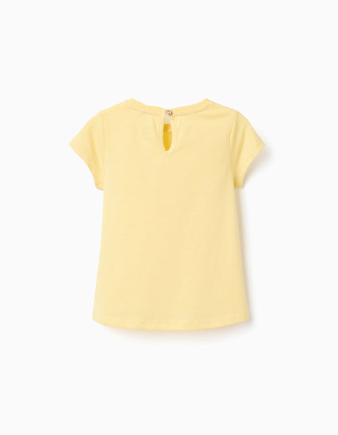 SS TSHIRT JERSEY, LIGHT YELLOW, 12/18M