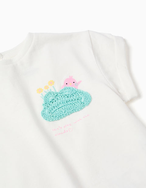 SS TSHIRT JERSEY, WHITE, 12/18M