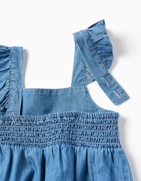 OVERALL DENIM, LIGHT BLUE, 12/18M