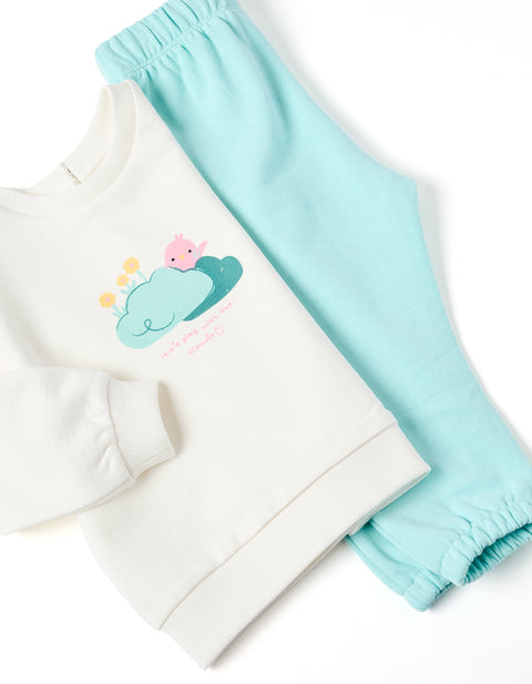 Conjunto 2 piezas Zippy: sudadero con estampado enfrente y jogger casual