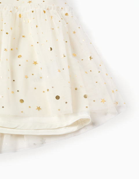 SS DRESS PLEATED, WHITE, 2/3