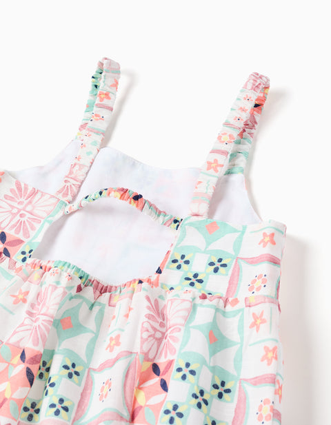 Vestido Zippy estampado con tirantes