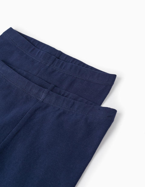 P2 LEGGINGS JERSEY, DARK BLUE, 6/9M