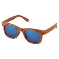 Anteojos de sol Carters para niño 4+ con armazón estampado de madera y lentes azules espejados