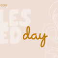 Reverso de la tarjeta de regalo Blessed Day de Kinder, con el logo y el eslogan "Elige bien"