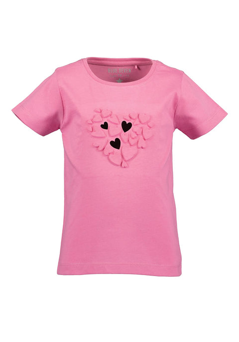 Blusa Blue Seven manga corta diseño de corazon color rosado para niña - Kinder Guatemala - Blusas, camisas y mas