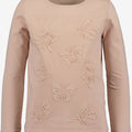 Blusa Blue Seven manga larga diseño de impresión en relieve de mariposas color beige para niña - Kinder Guatemala - Blusas