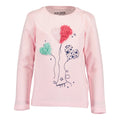 Blusa Blue Seven rosada de manga larga con diseño de corazones multicolor para niña. - Kinder Guatemala -