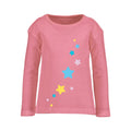 Blusa Blue Seven rosada manga larga con diseño de estrellas multicolor para niña. - Kinder Guatemala - 