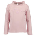 Blusa Blue Seven rosada manga larga con vuelitos en cuello y diseño al frente para niña. - Kinder Guatemala - 
