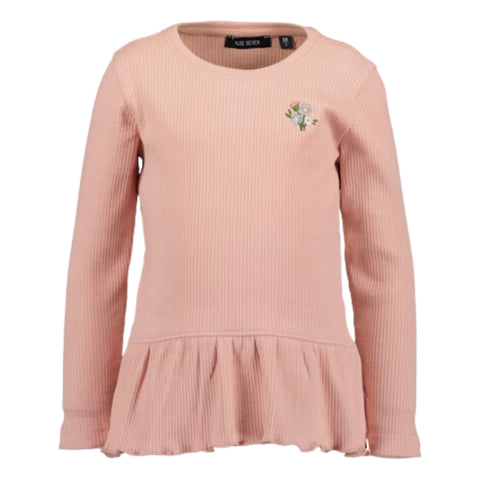 Blusa Blue Seven rosado manga larga con vuelitos en la cintura para niña. - Kinder Guatemala - 