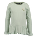 Blusa Blue Seven verde manga larga con vuelitos en la cintura para niña. - Kinder Guatemala - 